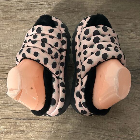 Ugg Maxi Slide Women’s Slippers Shoes Size 7 Pink Cheetah Print - Picture 5 of 8
